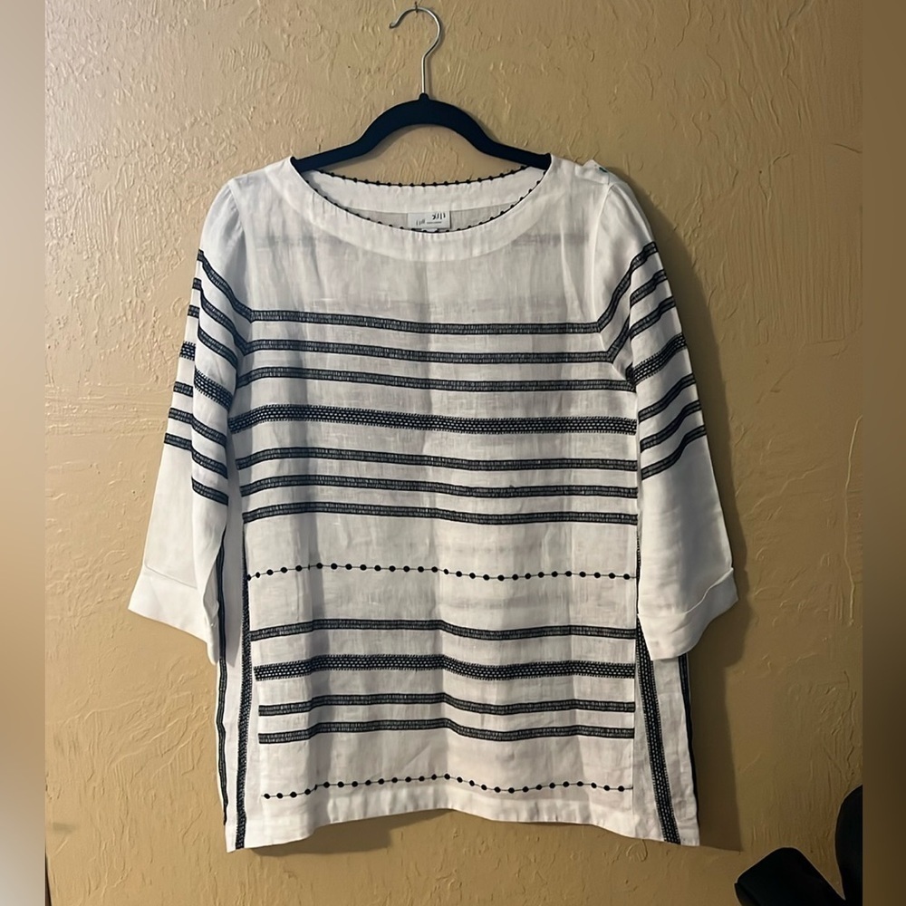 J.Jill Love Linen Tunic 100% Linen S - Picture 3 of 6
